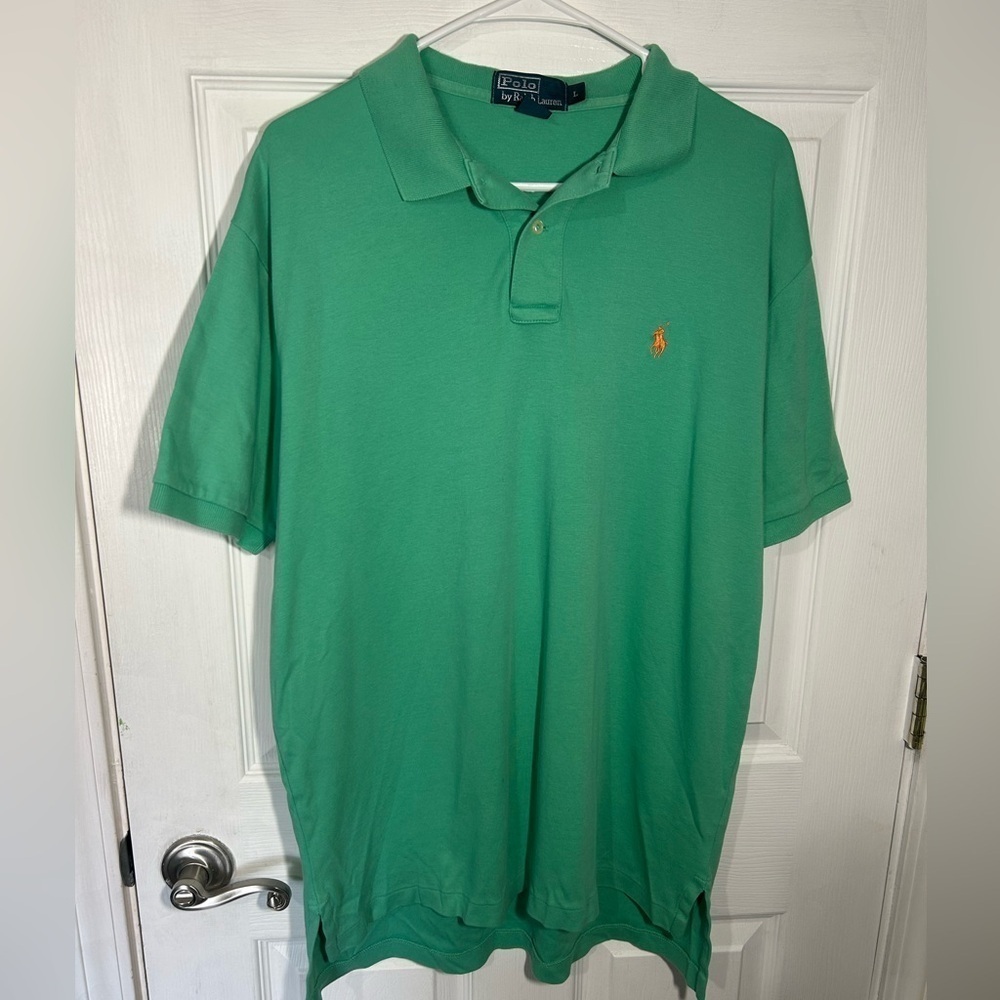 Polo Ralph Lauren 100% Cotton. Polo shirt. Mint Green. Size Large.